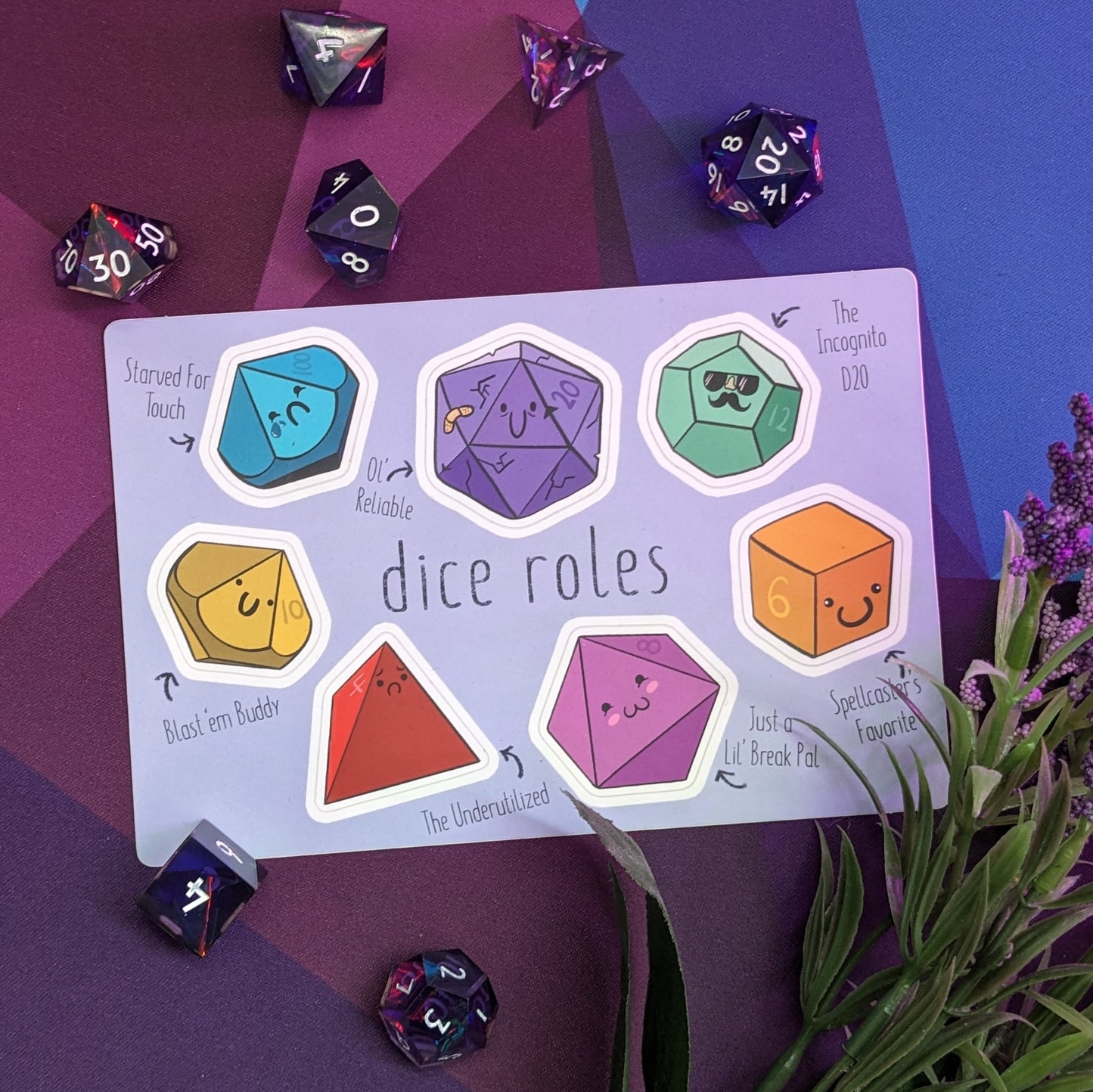 Dice Roles Sticker Sheet