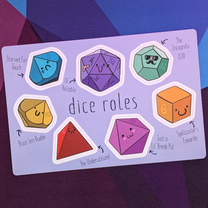 Dice Roles Sticker Sheet